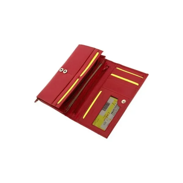 ΓΥΝΑΙΚΕΙΟ ΔΕΡΜΑΤΙΝΟ ΜΕΓΑΛΟ ΠΟΡΤΟΦΟΛΙ ΜΕ RFID LAVOR 1-3079 ΚΟΚΚΙΝΟ Δέρμα 4