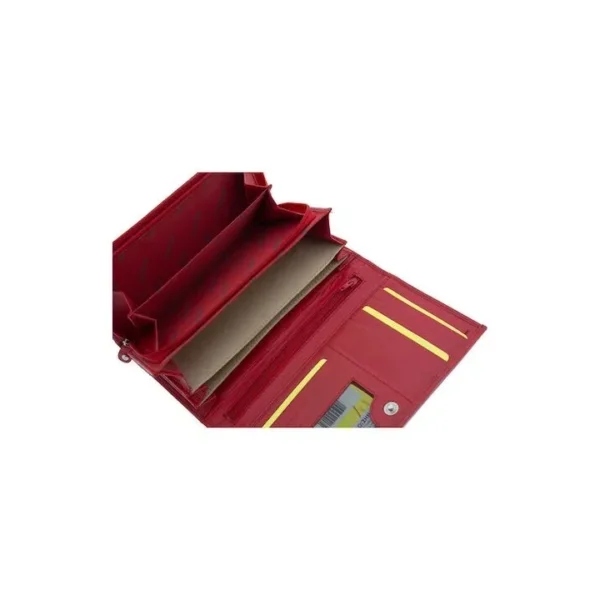 ΓΥΝΑΙΚΕΙΟ ΔΕΡΜΑΤΙΝΟ ΜΕΓΑΛΟ ΠΟΡΤΟΦΟΛΙ ΜΕ RFID LAVOR 1-3079 ΚΟΚΚΙΝΟ Δέρμα 5