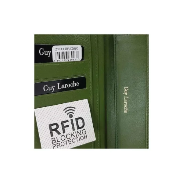 Δερμάτινο Γυναικείο Πορτοφόλι Guy Laroche 23913-green Πράσινο Δέρμα 8