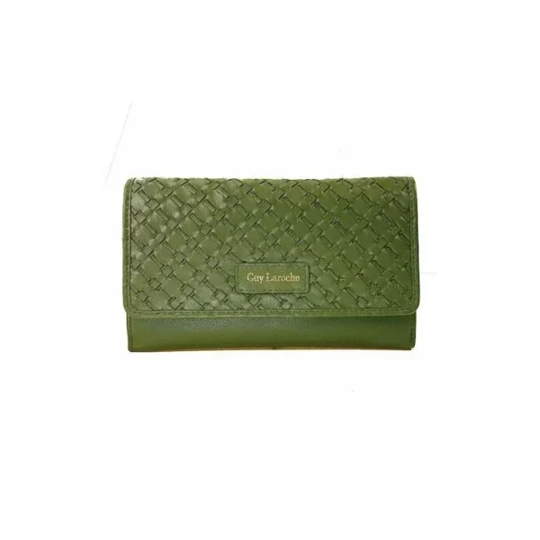 Δερμάτινο Γυναικείο Πορτοφόλι Guy Laroche 23913-green Πράσινο Δέρμα 5