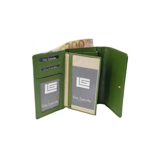 Δερμάτινο Γυναικείο Πορτοφόλι Guy Laroche 23913-green Πράσινο Δέρμα 7