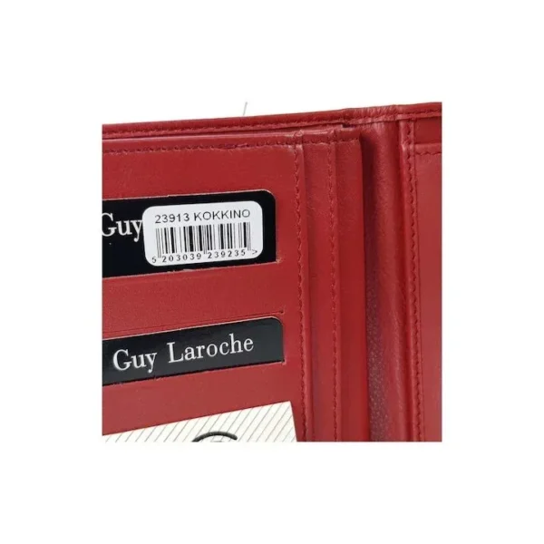 Δερμάτινο Γυναικείο Πορτοφόλι Guy Laroche 23913-red Κόκκινο Δέρμα 9