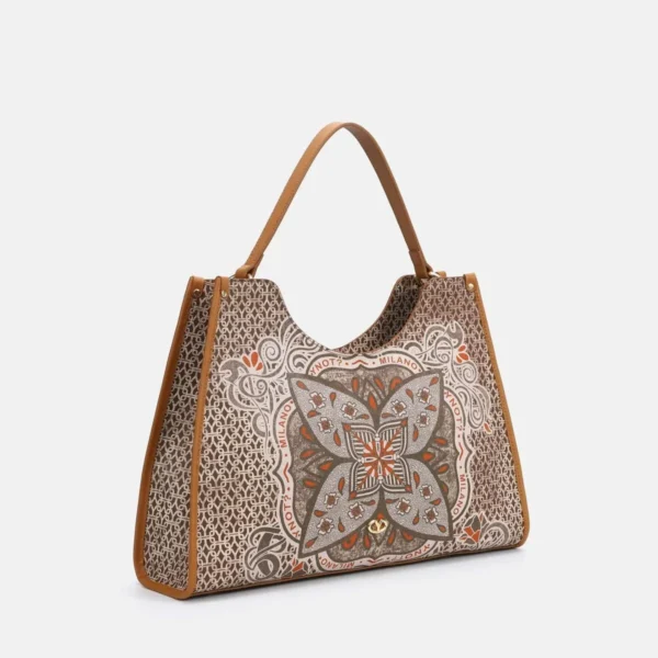 YNOT? ΤΣΑΝΤΑ TOTE ART.FLW-705S5 ΜΠΕΖ Γυναικείες τσάντες 4