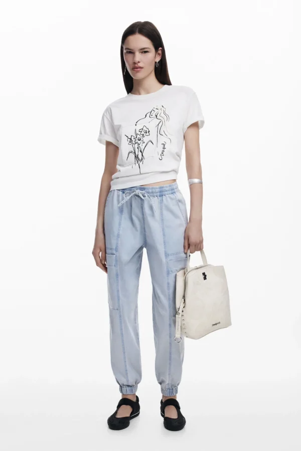 DESIGUAL ΣΑΚΙΔΙΟ ΠΛΑΤΗΣ 25SAKP20/1001 ΜΠΕΖ Γυναικείες τσάντες 5