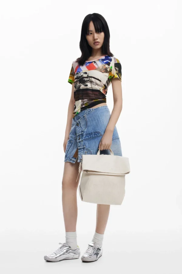 DESIGUAL ΣΑΚΙΔΙΟ ΠΛΑΤΗΣ 25SAKP29/1001 Γυναικείες τσάντες 8