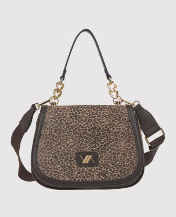 VERDE ΓΥΝΑΙΚΕΙΑ ΤΣΑΝΤΑ ΧΙΑΣΤΙ 16-0008176  ANIMAL PRINT ΚΑΦΕ Γυναικείες τσάντες