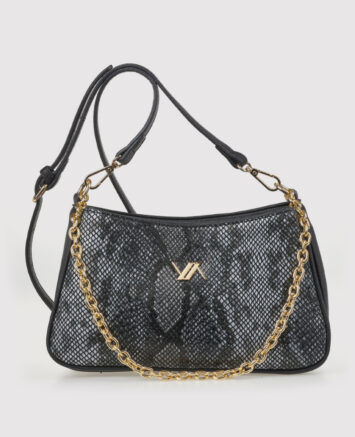VERDE ΓΥΝΑΙΚΕΙΑ ΤΣΑΝΤΑ ΧΙΑΣΤΙ 16-0008177 ANIMAL PRINT ΜΑΥΡΟ Γυναικείες τσάντες