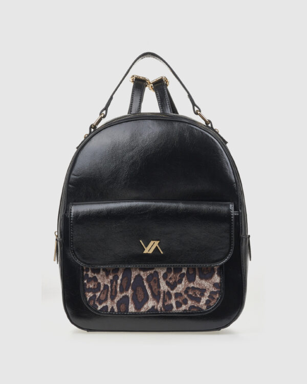 VERDE ΓΥΝΑΙΚΕΙΟ ΣΑΚΙΔΙΟ ΠΛΑΤΗΣ 16-0008140  ANIMAL PRINT ΜΑΥΡΟ Γυναικείες τσάντες 9