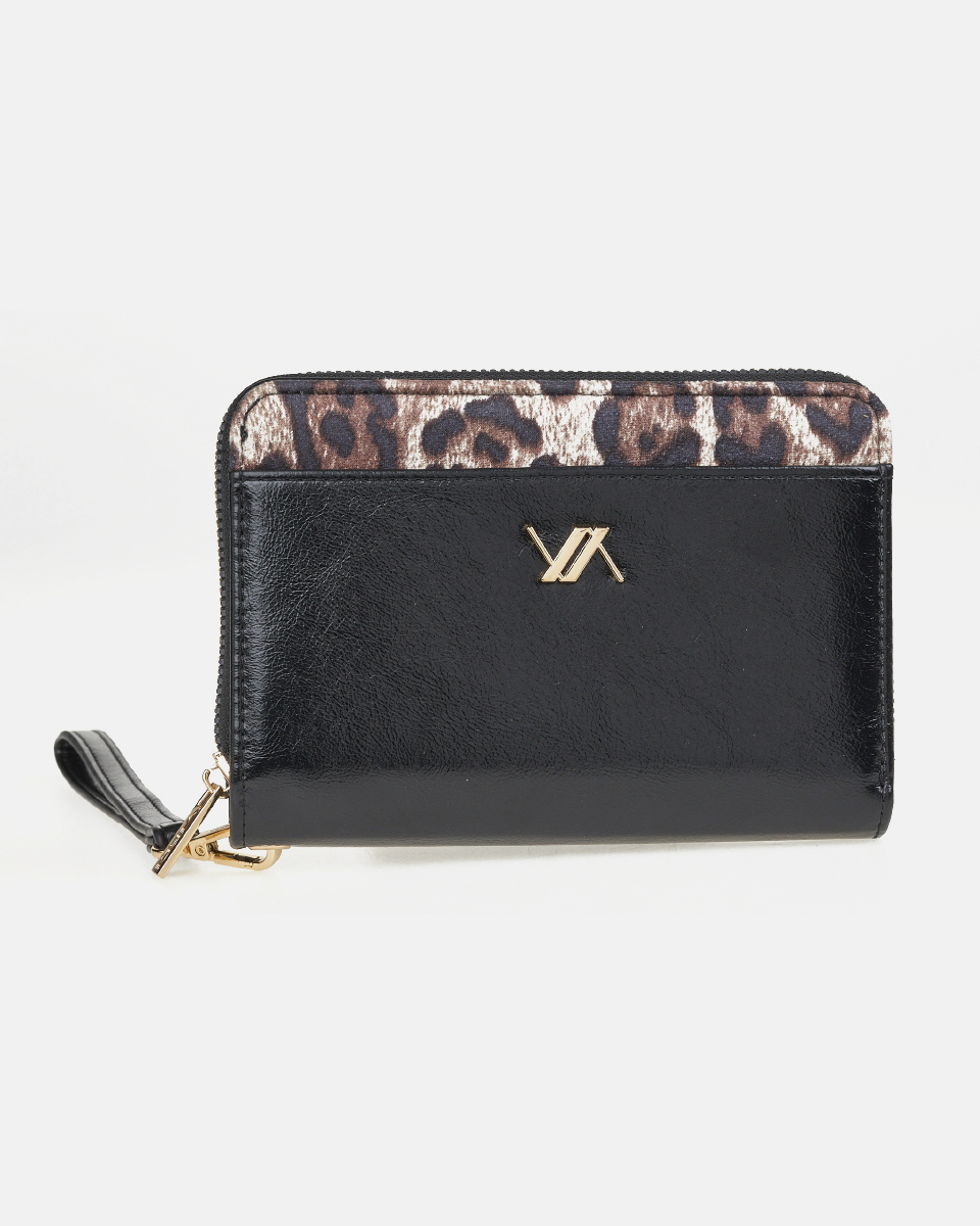 VERDE ΓΥΝΑΙΚΕΙΟ ΠΟΡΤΟΦΟΛΙ 18-0001544  ANIMAL PRINT ΜΑΥΡΟ 43 VERDE ΓΥΝΑΙΚΕΙΟ ΠΟΡΤΟΦΟΛΙ 18-0001544  ANIMAL PRINT ΜΑΥΡΟ Πορτοφόλια 43