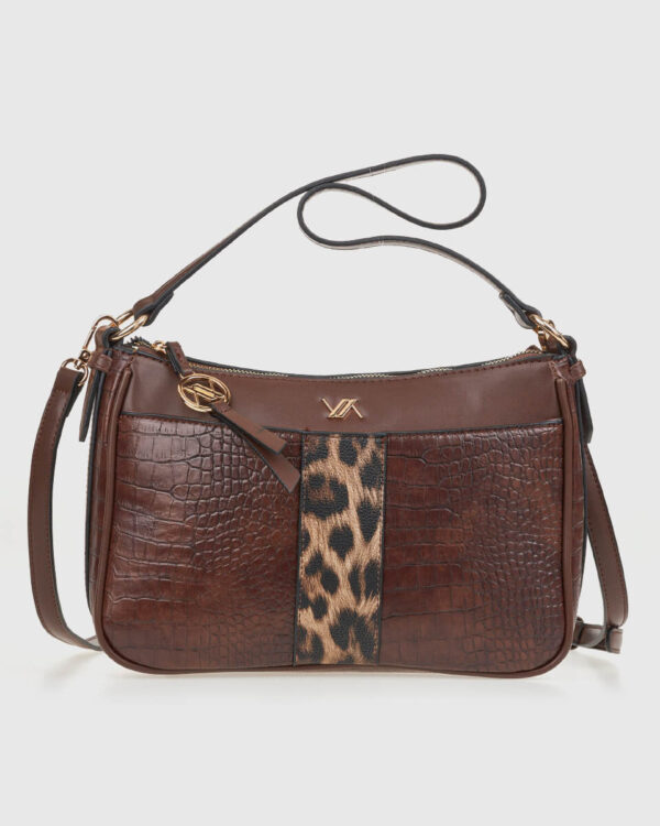 VERDE ΓΥΝΑΙΚΕΙΑ ΤΣΑΝΤΑ ΩΜΟΥ 16-0008318 ANIMAL PRINT ΚΑΦΕ Γυναικείες τσάντες 21
