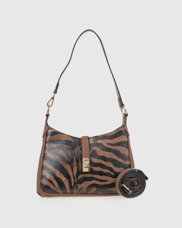 VERDE ΓΥΝΑΙΚΕΙΑ ΤΣΑΝΤΑ ΩΜΟΥ 16-0008325 ANIMAL PRINT ΚΑΦΕ Γυναικείες τσάντες 21