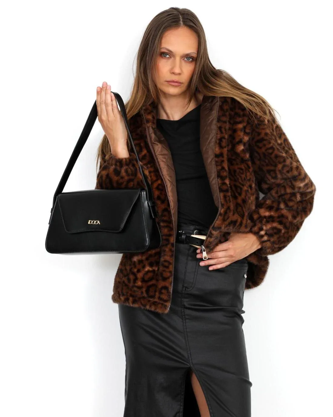 DOCA  ΤΣΑΝΤΑ ΩΜΟΥ ΜΑΥΡΟ 22869 34 DOCA  ΤΣΑΝΤΑ ΩΜΟΥ ΜΑΥΡΟ 22869 Γυναικείες τσάντες 34