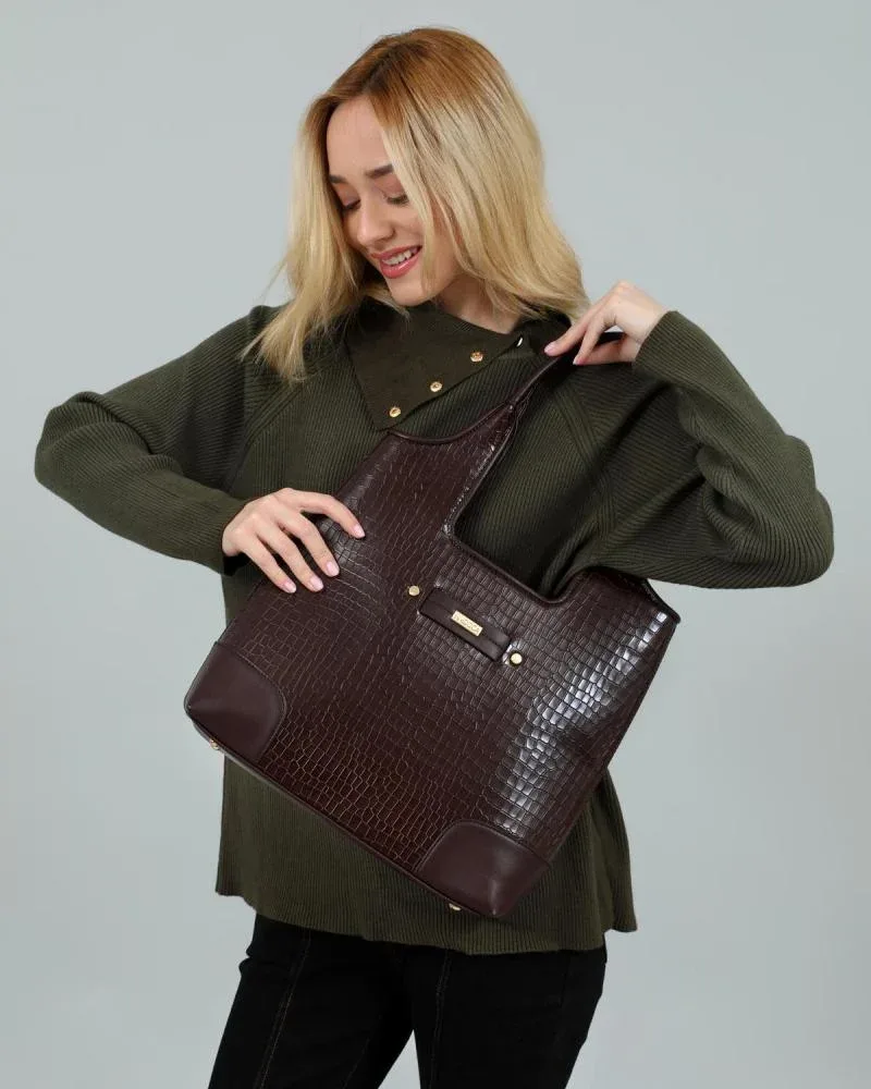 DOCA  ΤΣΑΝΤΑ ΩΜΟΥ ΚΑΦΕ 22637 102 DOCA  ΤΣΑΝΤΑ ΩΜΟΥ ΚΑΦΕ 22637 Γυναικείες τσάντες 102