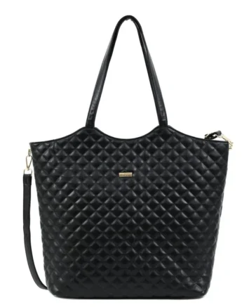 DOCA  ΤΣΑΝΤΑ ΩΜΟΥ ΚΑΠΙΤΟΝΕ ΜΑΥΡΗ 22251 Γυναικείες τσάντες