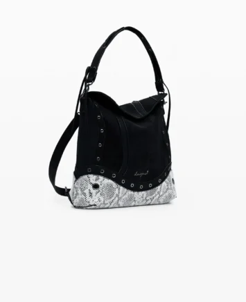 DESIGUAL ΤΣΑΝΤΑ ΠΛΑΤΗΣ 25WAKP112000U ΜΑΥΡΟ