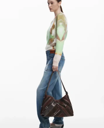 DESIGUAL ΤΣΑΝΤΑ ΩΜΟΥ/ΧΙΑΣΤΙ 25WAXPAB6075U ΚΑΦΕ