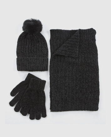 VERDE ΣΕΤ ΚΑΣΚΟΛ ΣΚΟΥΦΟΣ ΓΑΝΤΙΑ 06-0001287 ΜΑΥΡΟ