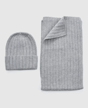 VERDE ΣΕΤ ΚΑΣΚΟΛ ΣΚΟΥΦΟΣ 06-0001289 ΓΚΡΙ Σετ κασκόλ σκούφος