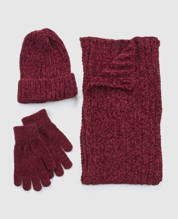 VERDE ΣΕΤ ΚΑΣΚΟΛ ΣΚΟΥΦΟΣ ΓΑΝΤΙΑ 06-0001290 ΜΠΟΡΝΤΟ Κασκόλ