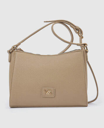 Verde Γυναικεία Τσάντα Χιαστί 16-0008455 Μπεζ Γυναικείες τσάντες