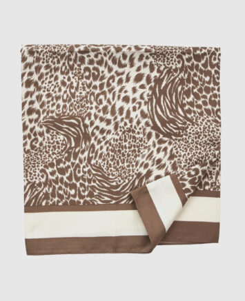 Verde Γυναικεία Εσάρπα 03-0002552  ANIMAL PRINT ΠΟΥΡΟΥ