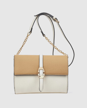 Verde Γυναικεία Τσάντα Χιαστί 16-0008555 Μπεζ Γυναικείες τσάντες