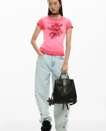 DESIGUAL ΣΑΚΙΔΙΟ ΠΛΑΤΗΣ 26SAKP11/6009 ΜΑΥΡΟ