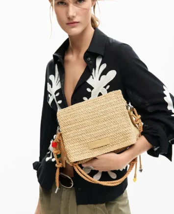 DESIGUAL ΨΑΘΙΝΗ ΤΣΑΝΤΑ ΩΜΟΥ/ΧΙΑΣΤΙ 26SAXO03/1014 ΜΠΕΖ