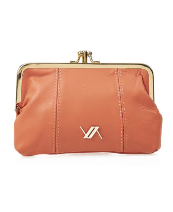 VERDE ΓΥΝΑΙΚΕΙΟ ΔΕΡΜΑΤΙΝΟ ΠΟΡΤΟΦΟΛΙ 18-1447  ΠΟΡΤΟΚΑΛΙ Δέρμα